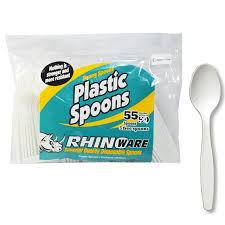 RHINOWARE PLASTIC SPOONS 55PC